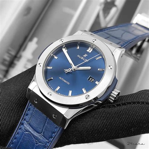 hublot classic fusion bluewrist shot